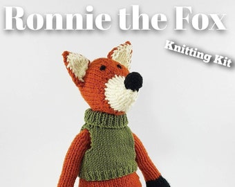 Ronnie the Fox Knitting Kit - Make Your Very Own Fox - Easy To Knit Pattern