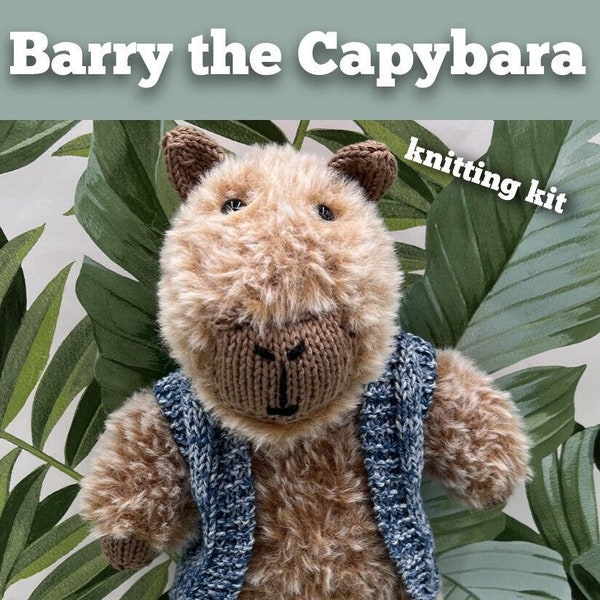 Barry the Capybara Knitting Kit - Make Your Very Own Capybara - Easy To Knit Pattern