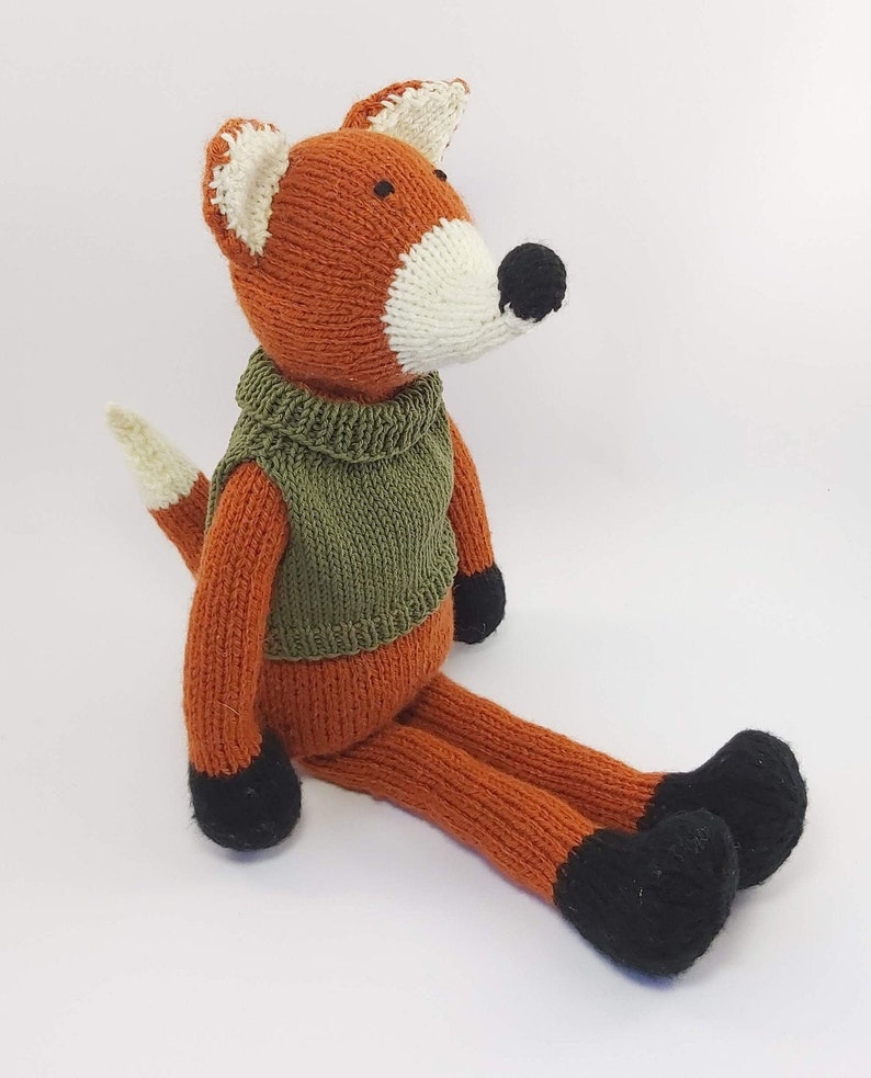 Knitting Kit Reggie the Big Fox. Animal Knitting Kit. Easy Etsy