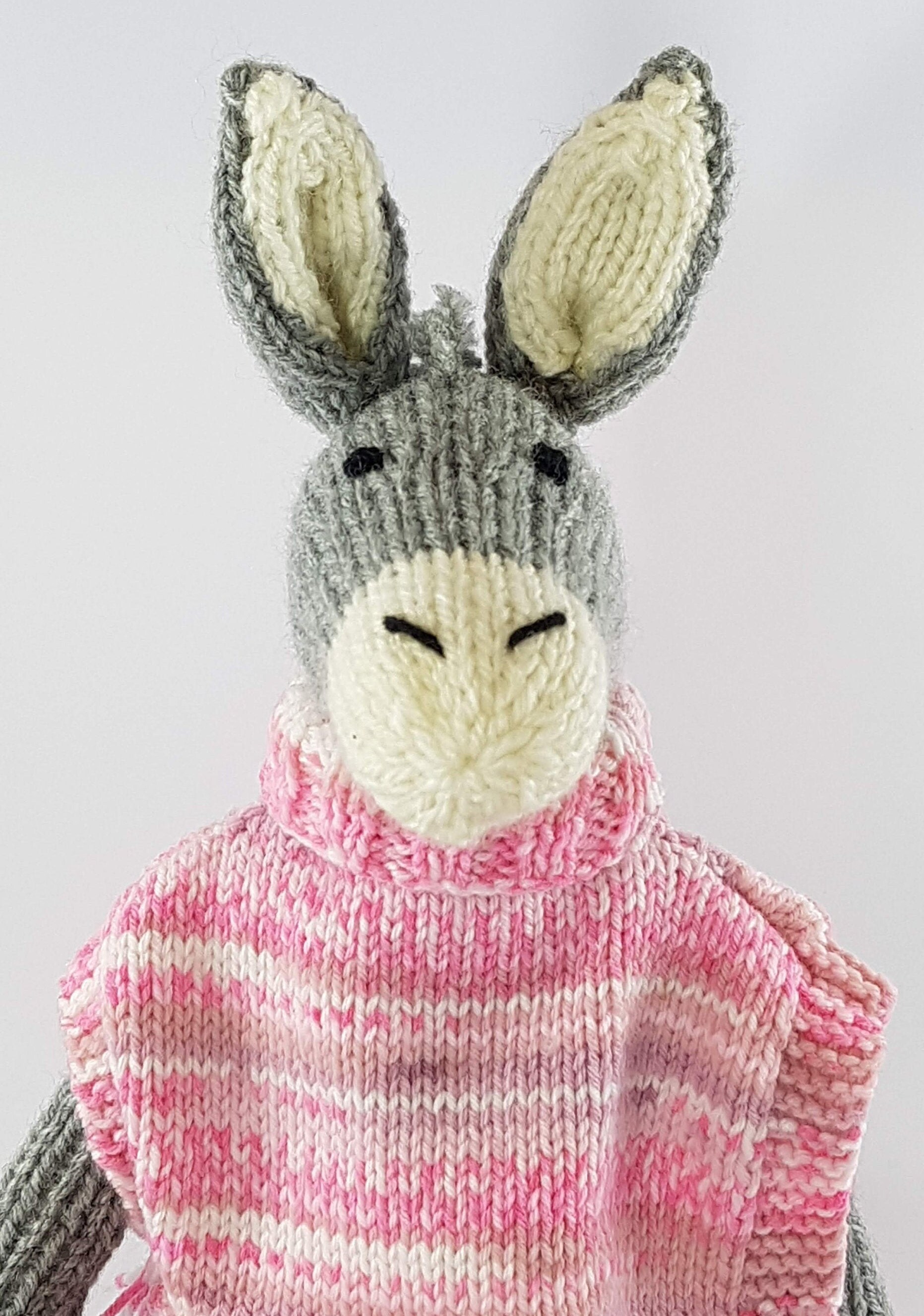 Knitted Toy Knitting Pattern for Nell the Donkey PDF Download - Etsy