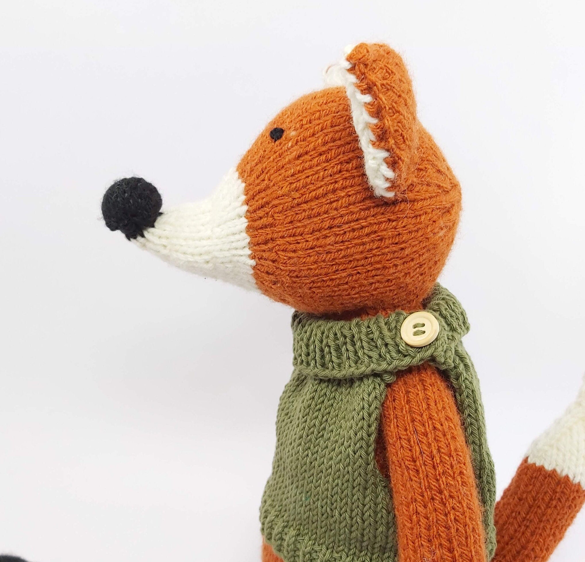 Knitting Kit Reggie the Big Fox. Animal Knitting Kit. Easy Etsy