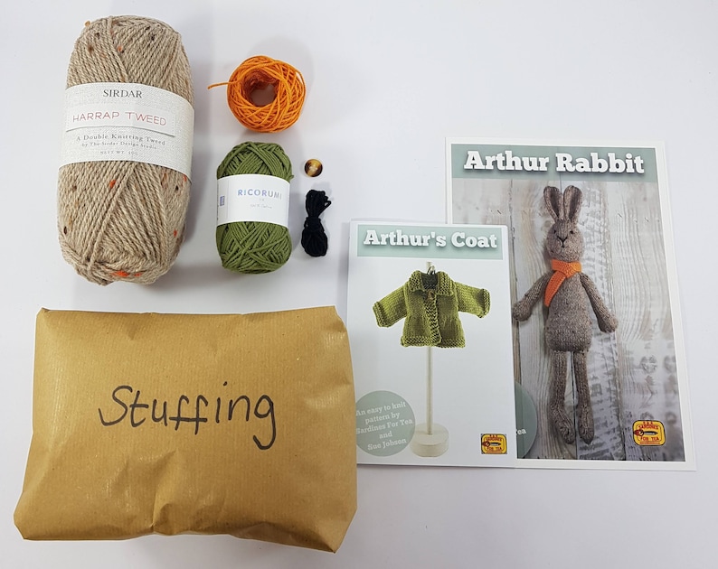 Arthur Rabbit Knitting Kit Make Your Very Own bunny rabbit Easy To Knit Pattern image 7