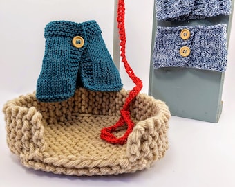 Knitted toy knitting pattern for Harry's Puppy Pack, PDF download