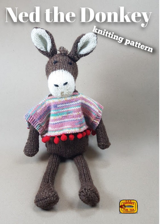 Knitted Toy Knitting Pattern For Ned The Donkey Pdf Download