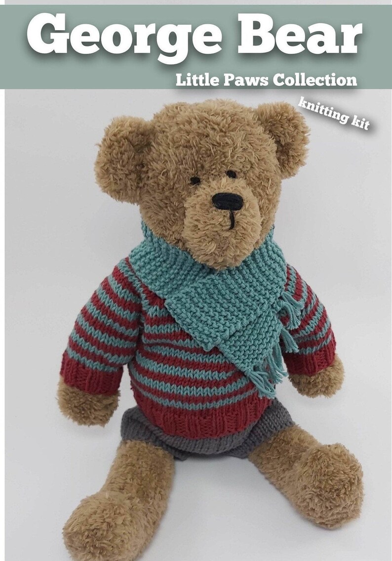 Knitting Kit Bear. Teddy Bear Knitting Kit. Easy Etsy