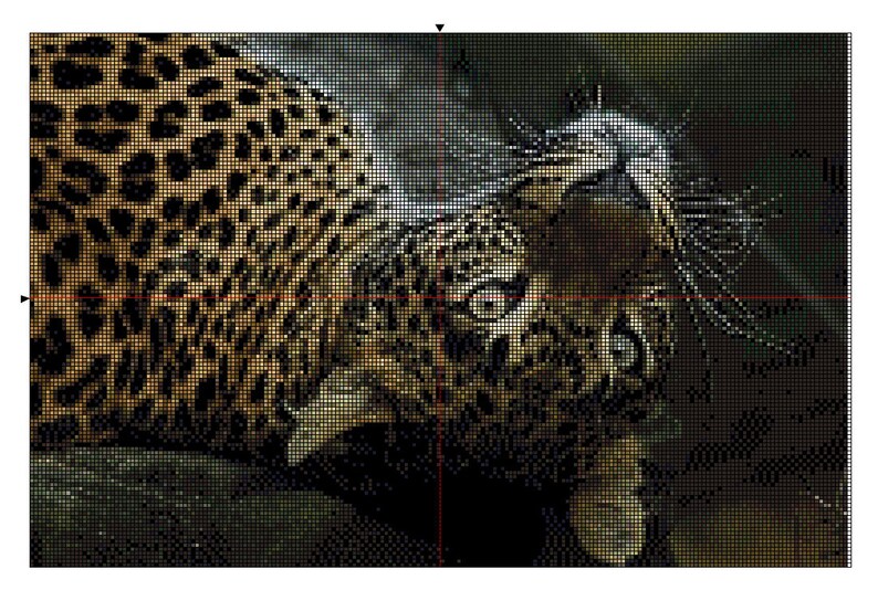 Playful Leopard Cross Stitch Pattern