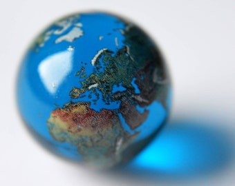 Planeet Aarde Glas Marmer 22mm (0,9") Space Gift Globe - Educatieve Sieraden Steen / Hanger - Zonnestelsel Model Orrery