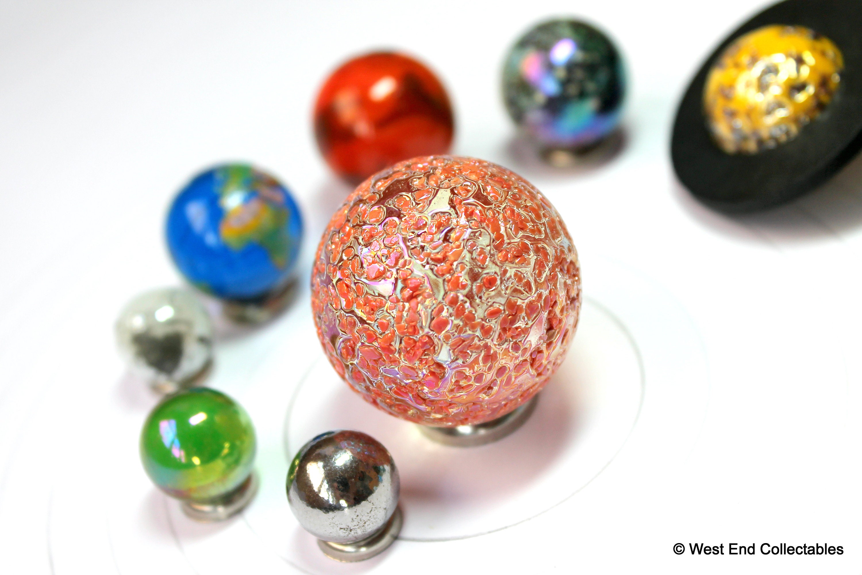 太陽系モデル オーラリー ディスプレイ ビー玉コレクション - 11個の