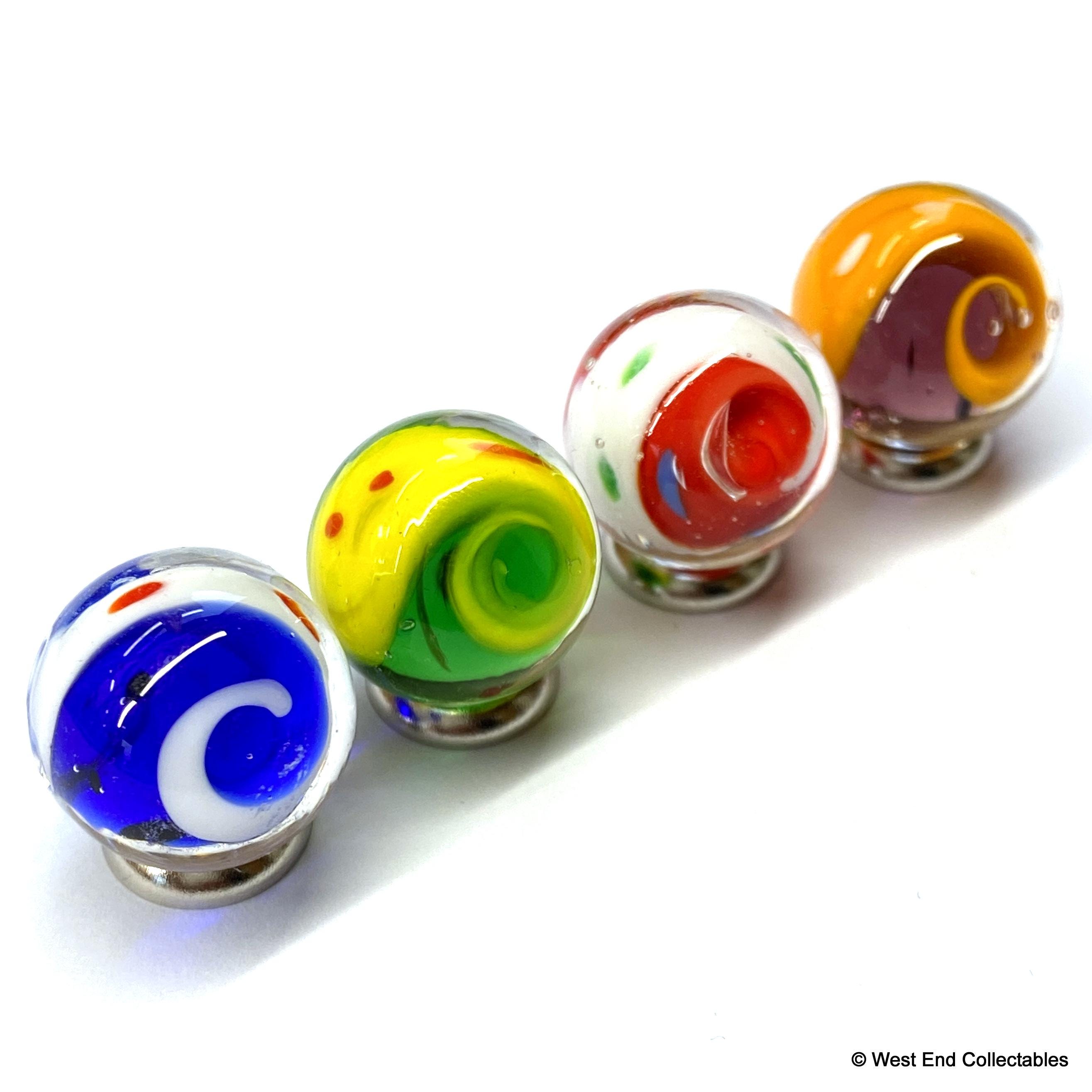 Handmade Glass Marbles 4 X 16mm Spiral Swirl Twist Toy Marble - Etsy