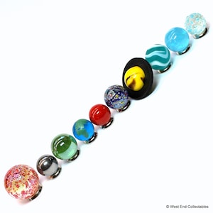 Colección de 10 planetas del sistema solar, modelo de canicas, globo orrery, juego de 14-22 mm, canicas de vidrio para astronomía espacial y terrestre