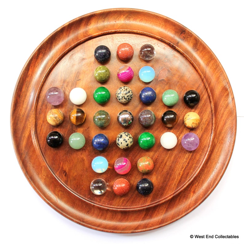 hardwood solitaire marbles