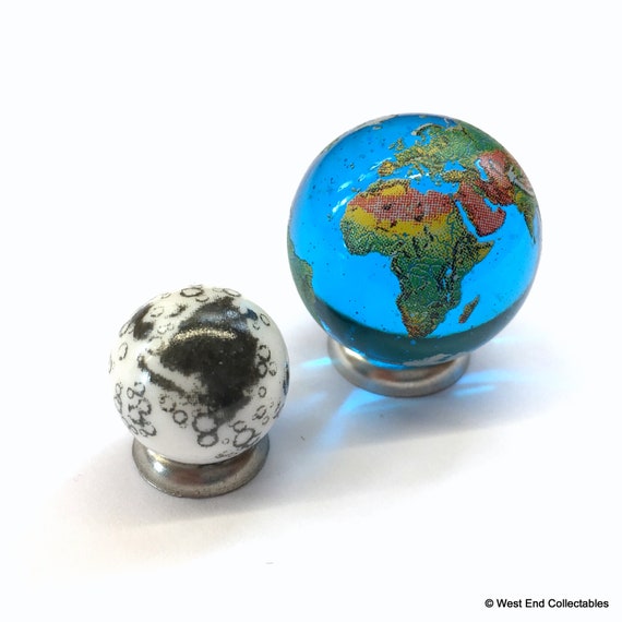 地球儀ガラスビー玉 22mm (0.9インチ) と 0.5インチ 月面宇宙 地球儀ガラスビー玉 22mm (0.9インチ) と 0.5インチ 月面宇宙