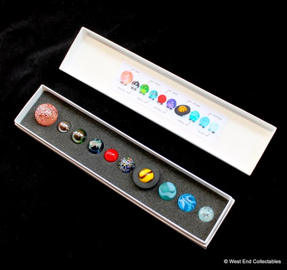 Kids Astronomy Toys Solar System Mega Marbles Set - 10 Planet Marbles ...