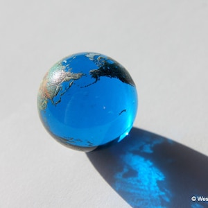 Planet Earth Glass Marble 22mm 0.9 Space Gift Globe Educational Jewellery Stone / Pendant Solar System Model Orrery image 5