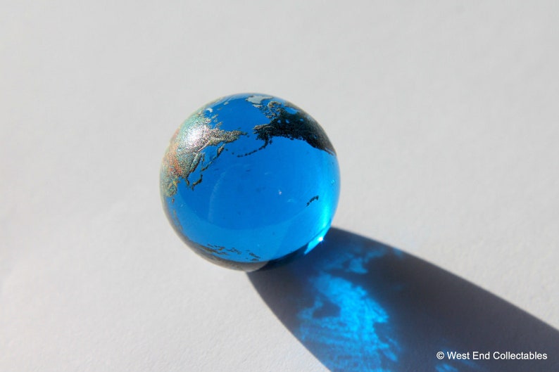 Planet Earth Glass Marble 22mm 0.9 Space Gift Globe Educational Jewellery Stone / Pendant Solar System Model Orrery image 5