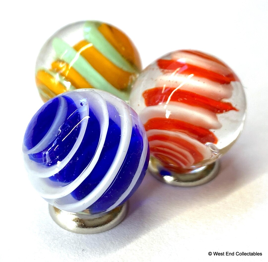 Handmade Glass Marbles 3 X 16mm Cyclone Spiral Twist Toy Marble - Etsy
