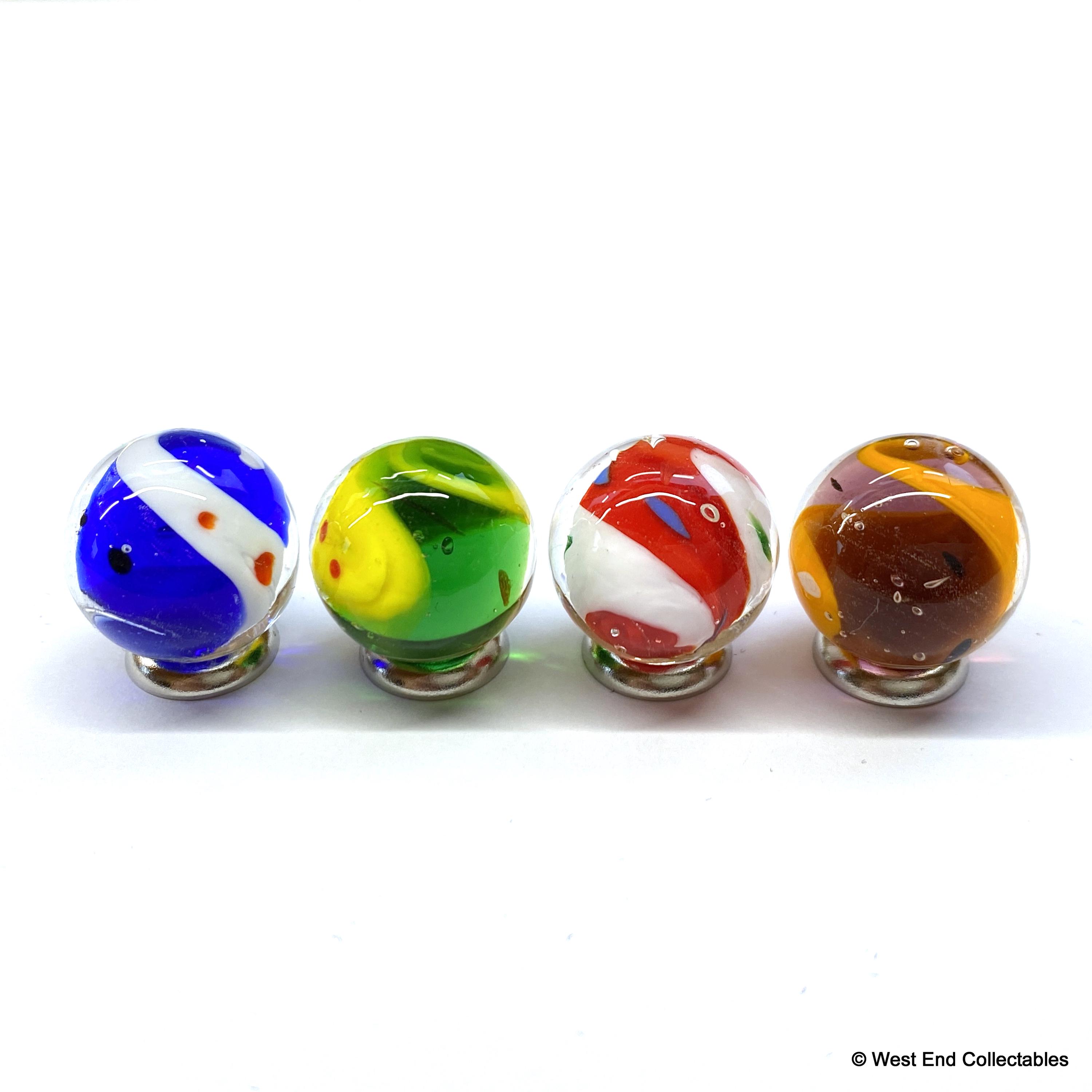 Handmade Glass Marbles 4 X 16mm Spiral Swirl Twist Toy Marble - Etsy