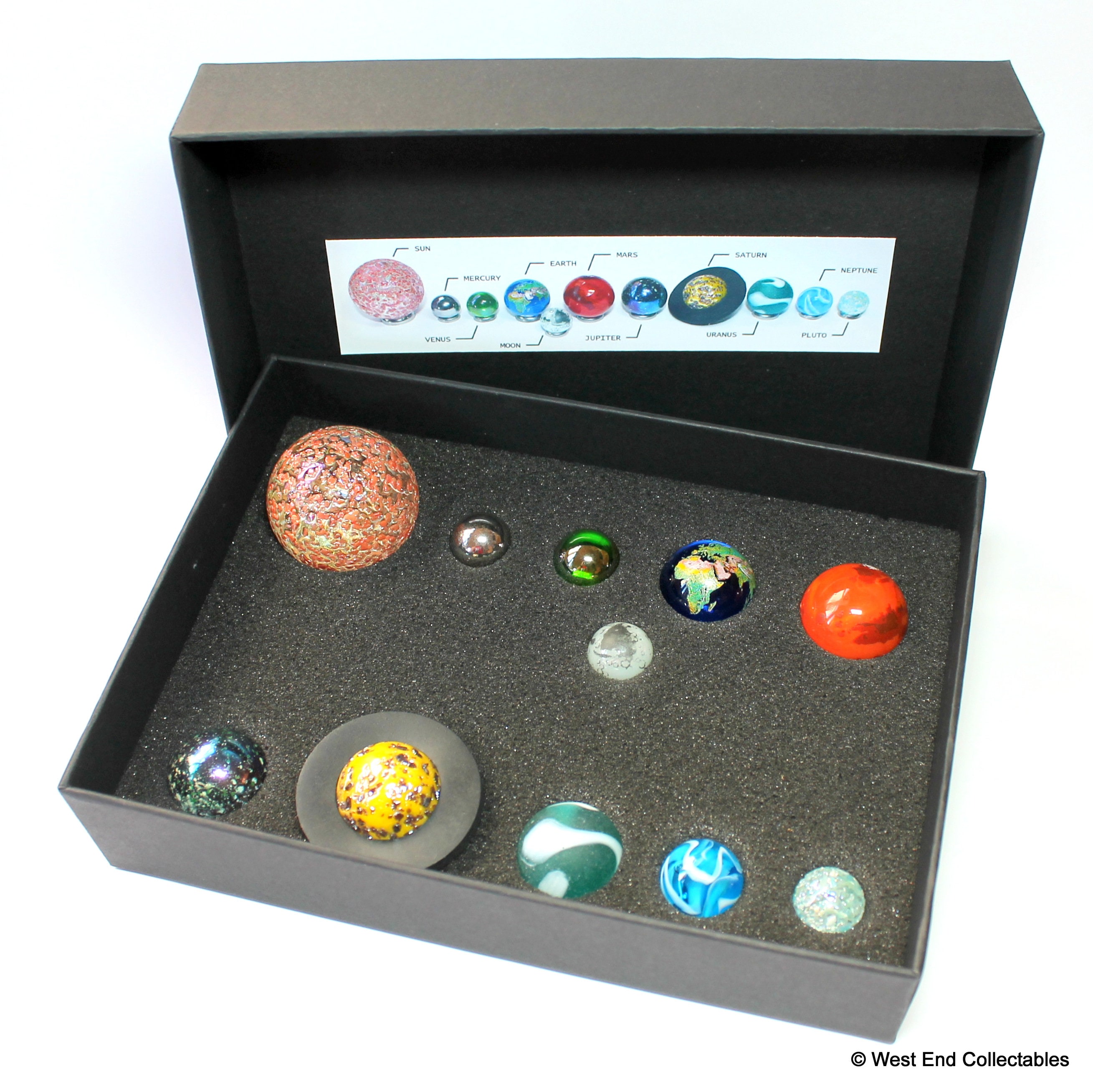 Solar System Model Glass Marbles Space Collection Etsy