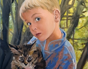Custom Oil Painting Portrait from photo Custom Keepsake Art