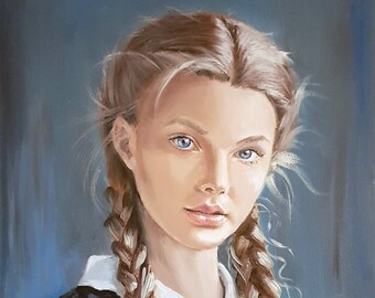 Custom Oil Portrait Painting from Photo: Handmade Art Commission
