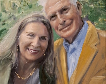 Custom Oil Painting Portrait from Photo, Personalized Anniversary Gift