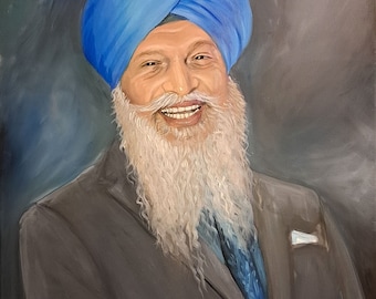 Custom Oil Portrait Painting from photo Handmade Personalized Art Commission