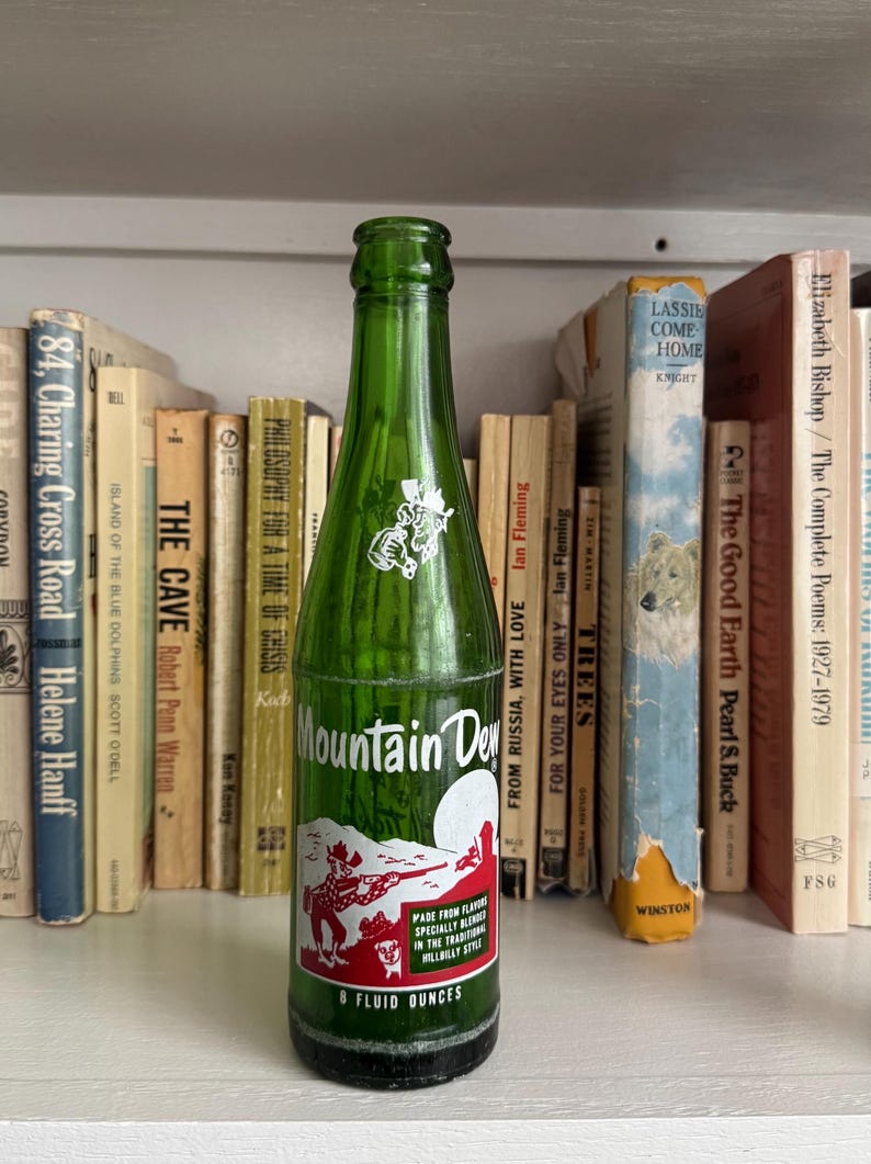 Vintage Glass Mountain Dew Bottle - Etsy