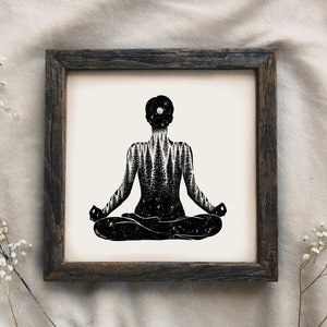 Yoga Forest Woman Art Print: Grounded Yogi Gift