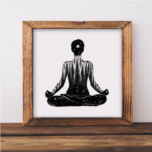 Yoga Forest Woman Art Print: Grounded Yogi Gift image 2