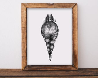 Forested Braid Art Print