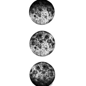 3 Moon Phases Art Print image 3