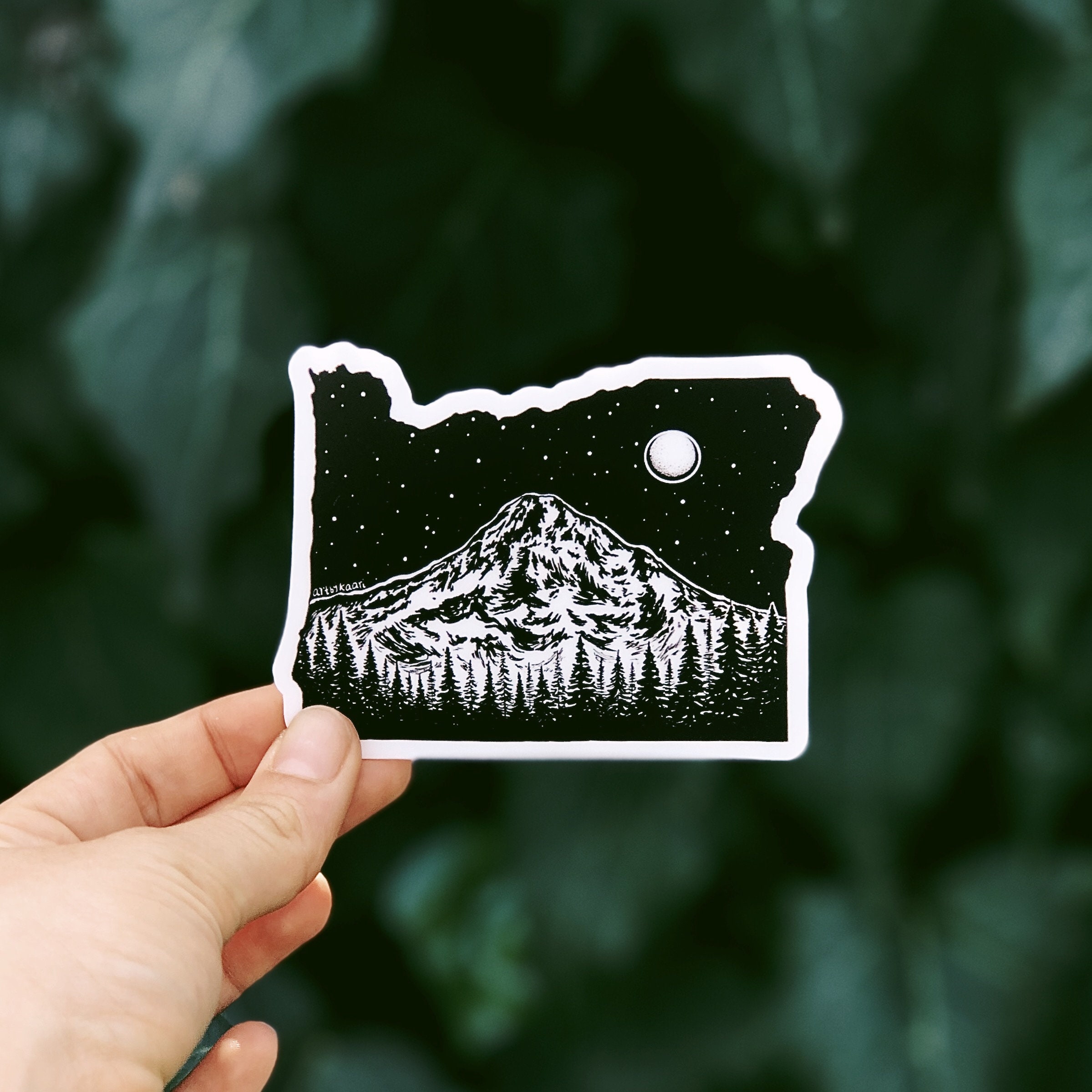Oregon State Map Sticker Oregon State Vinyl Sticker - Explore Oregon Mountain Decal Waterproof ...