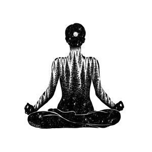 Yoga Forest Woman Art Print: Grounded Yogi Gift image 3