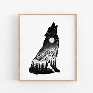 Mountain Wolf II Art Print