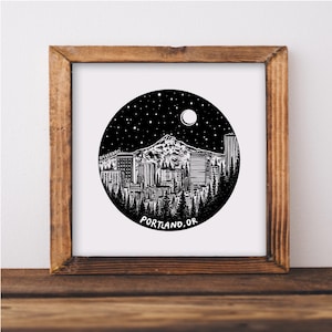Portland, Oregon Skyline Fine Art Print