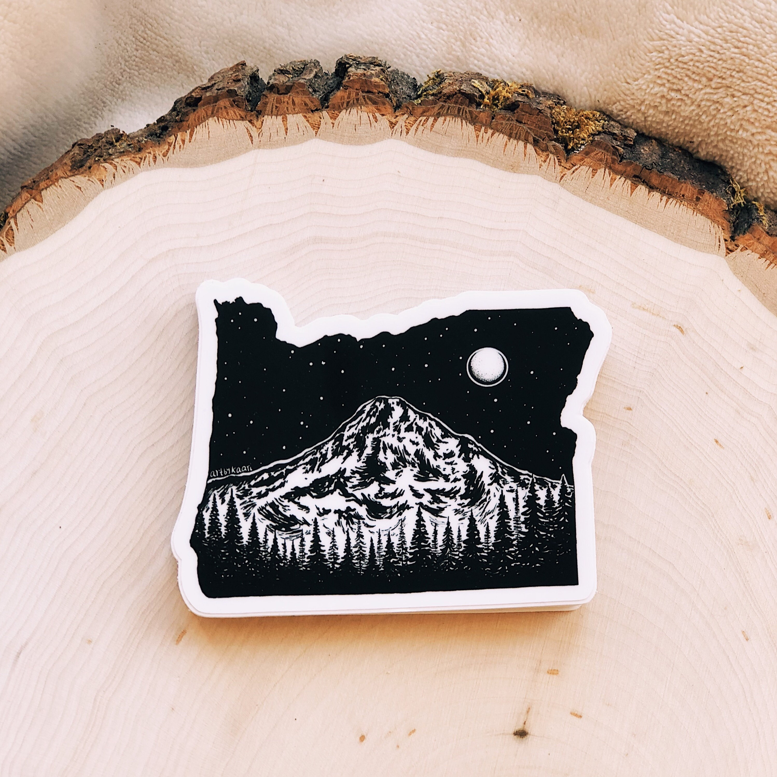 Oregon State Map Sticker Oregon State Vinyl Sticker - Explore Oregon Mountain Decal Waterproof ...