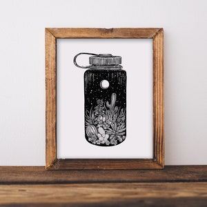 Cacti + Nalgene Art Print