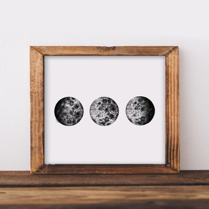 3 Moon Phases Art Print image 2