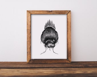 Forested Hair II Fine Art Print