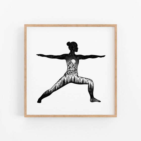 Art Print yoga Pose I Yoga Art Yogi Wall Art Yoga Studio Art Decor