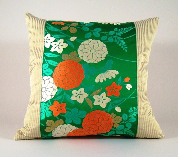 Items similar to Luxury Pillow Cover Made From Antique Japanese Silk