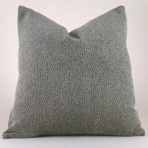 Sage Green Chenille Pillow Cover: Textured Bronze Pebble Design