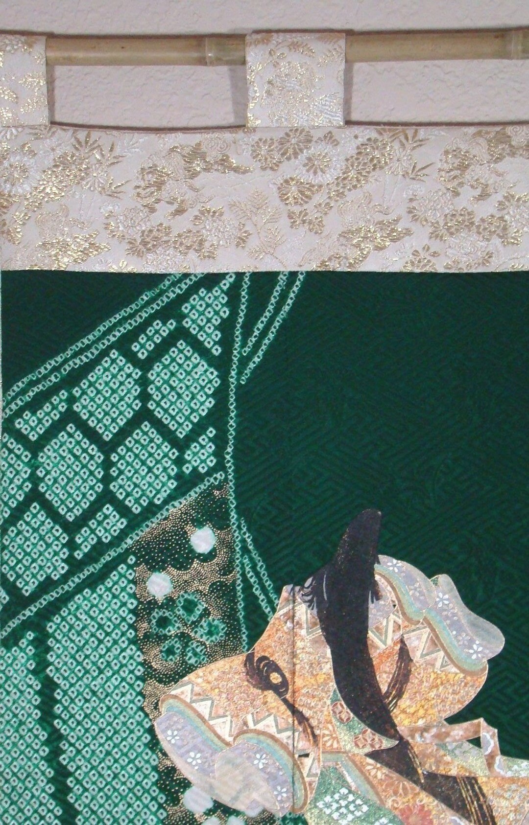 Heian Princess Japanese Kimono Wall Hanging Upcycled Textile Etsy