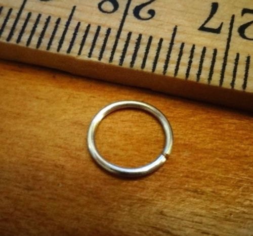20g Fake Septum Ring Simple Silver - Etsy