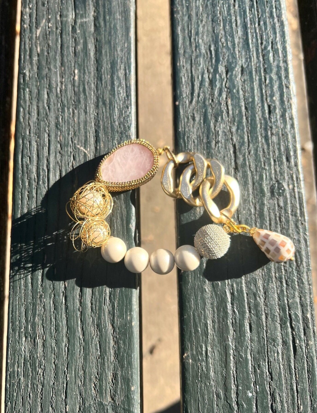 Stretch Cord Bracelet, Elastic Cord Bracelet, Natural Stone Bracelet