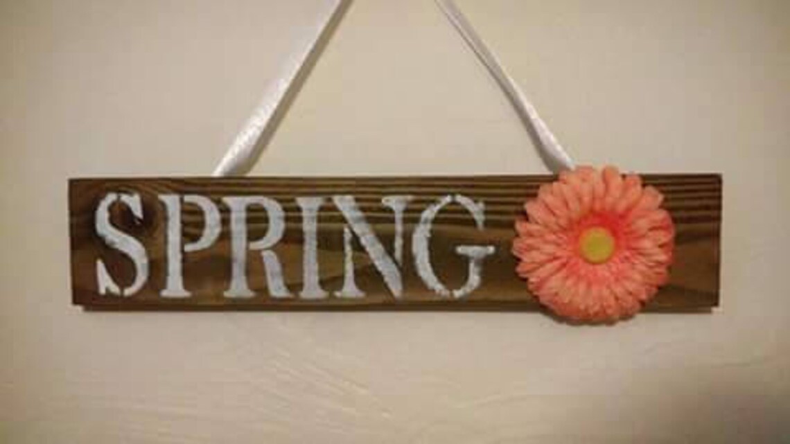 Custom Wooden Seasonal Door Summer Fall Sign Floral - Etsy