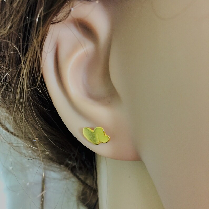 24K Gold Plated Earrings 18K Rose Gold Plated Ear Studs Sterling Silver Heart Studs Star Earrings