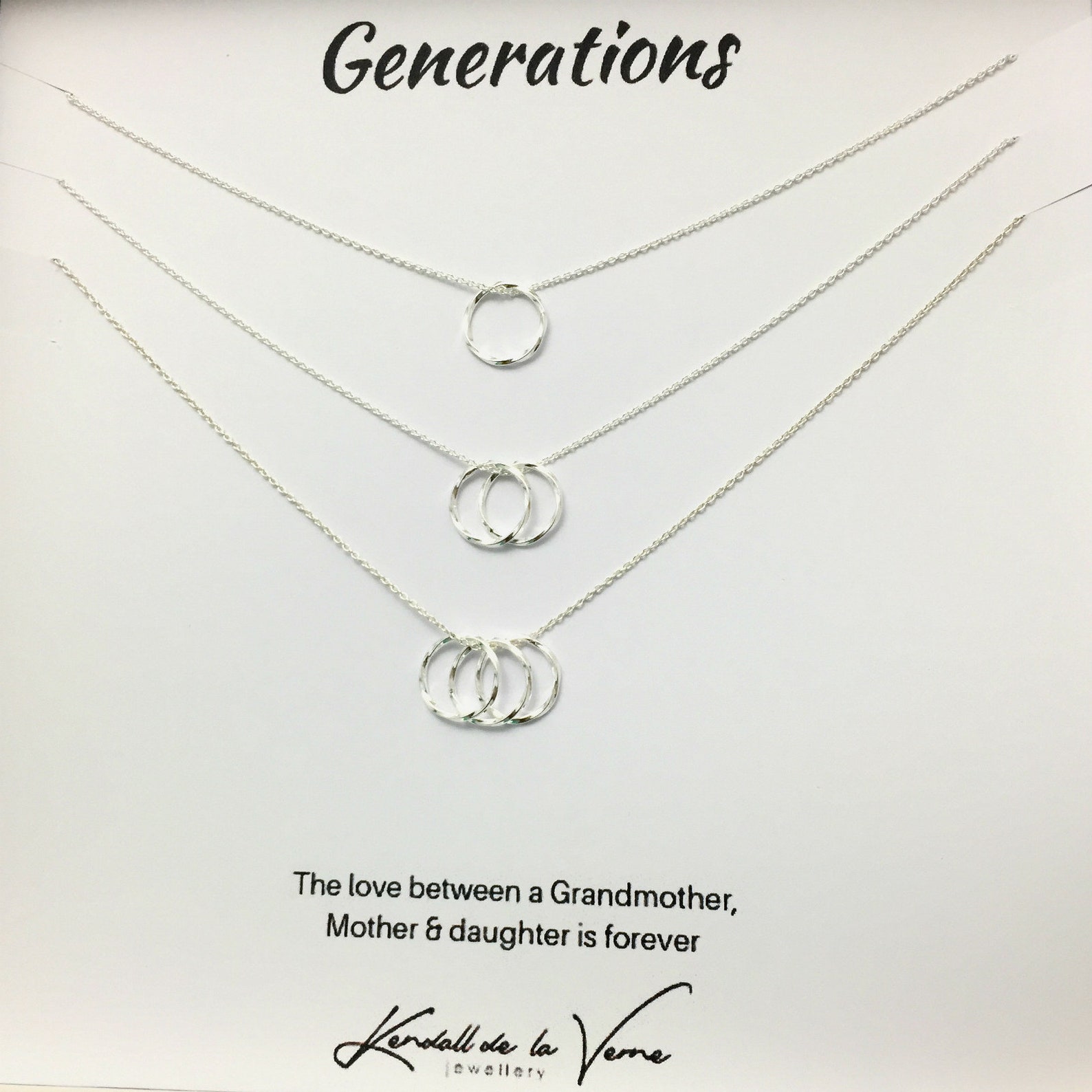 Generations Necklace Set Sterling Silver Family Necklace Etsy