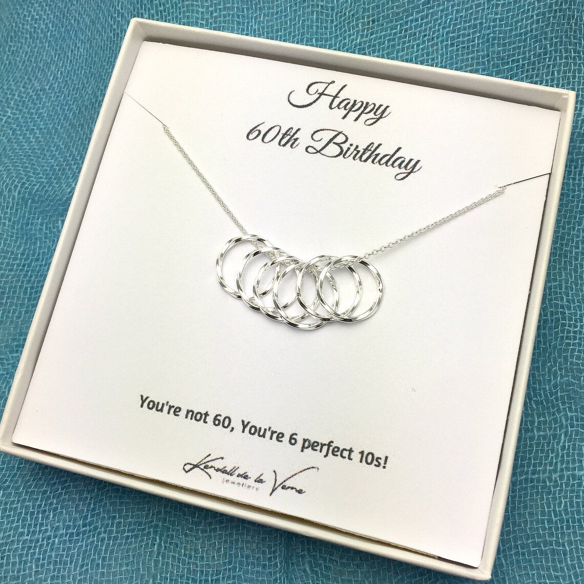 60th Birthday Necklace Birthday Gift For Her Sister Mom | Etsy