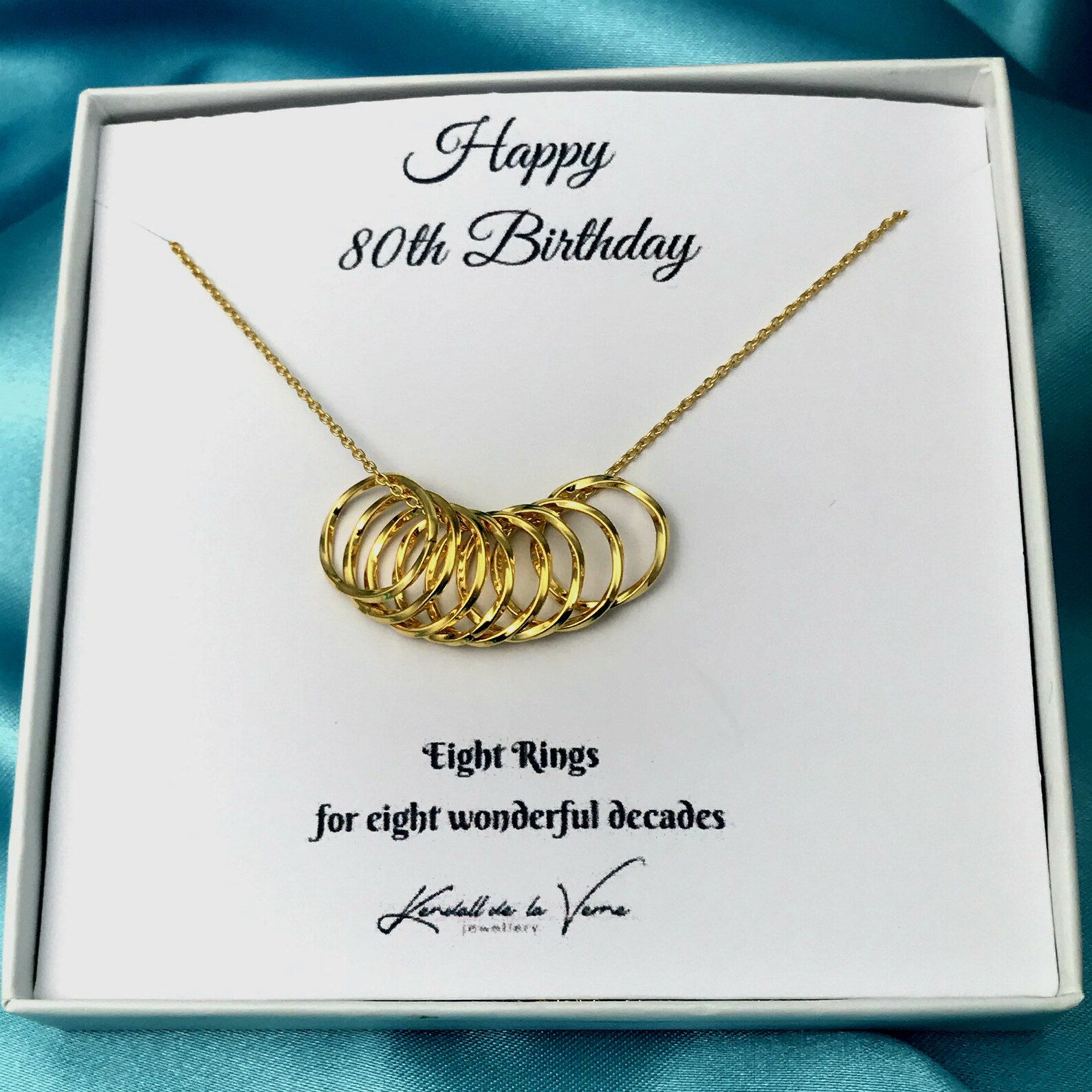 Gift Ideas 80 Birthday Gift For Grandma, Rings Necklace, Small